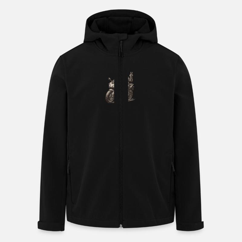 motorrad1 - Recycelte Männer Softshell-Jacke von Stanley/Stella - Schwarz