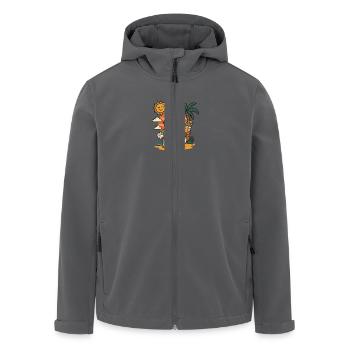 Gute Laune - Recycelte Männer Softshell-Jacke von Stanley/Stella - Schwarz - Vorne - AI Model Male 185 light (185cm)