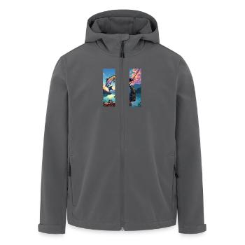 Fischertraum: Sonnenuntergangs-Abenteuer - Recycelte Männer Softshell-Jacke von Stanley/Stella - Schwarz - Vorne - AI Model Male 185 light (185cm)