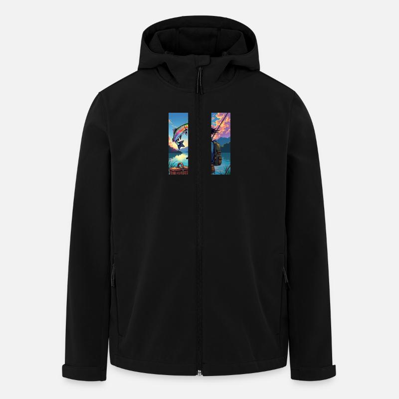 Fisherman's Dream: Sunset Adventure - Men’s Recycled Softshell Jacket by Stanley/Stella - black