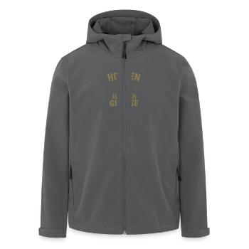 Hopfen ist auch Gemüse, Bier Spruch - Recycelte Männer Softshell-Jacke von Stanley/Stella - Schwarz - Vorne - AI Model Male 185 light (185cm)