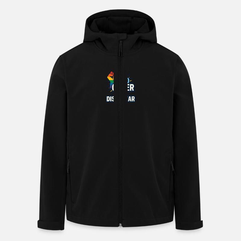 Trop queer pour disparaître. - Veste softshell homme en polyester recyclé Stanley/Stella - noir