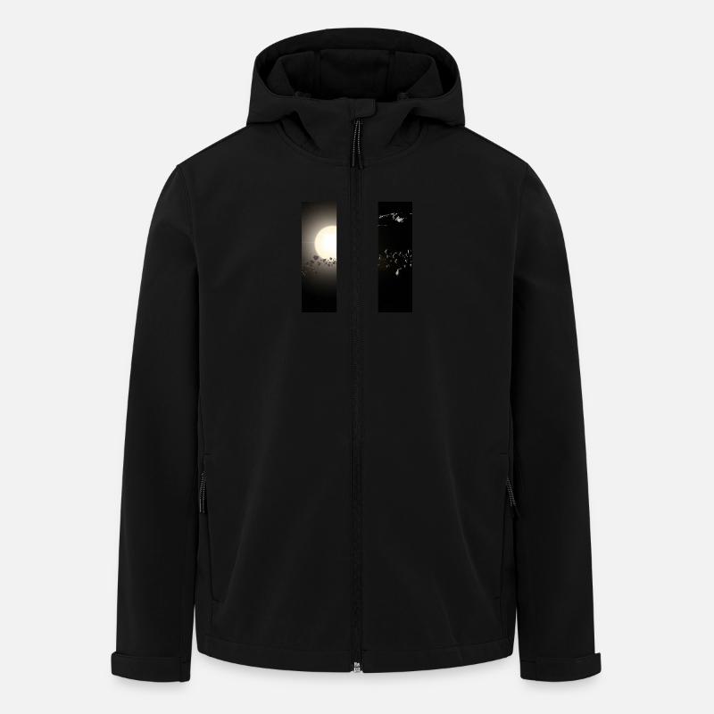 Mond und Sternenhimmel - Recycelte Männer Softshell-Jacke von Stanley/Stella - Schwarz