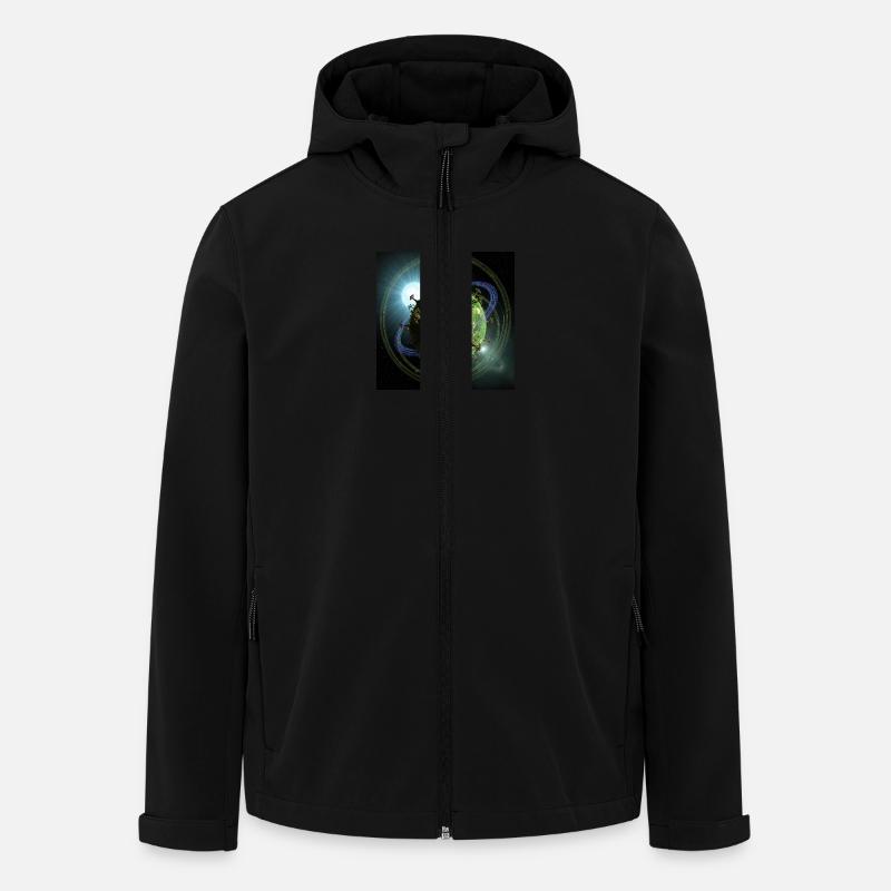La Terre en vert sidéral - Veste softshell homme en polyester recyclé Stanley/Stella - noir
