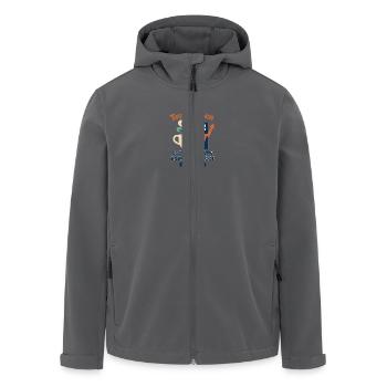 ISFJ × ENTJ: „Teeküche erobert Vorstandsetage.“ - Recycelte Männer Softshell-Jacke von Stanley/Stella - Schwarz - Vorne - AI Model Male 185 light (185cm)
