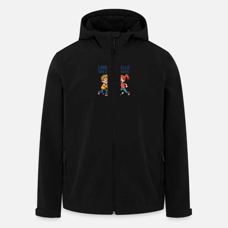 Lineal Duelle - Recycelte Männer Softshell-Jacke von Stanley/Stella - Schwarz
