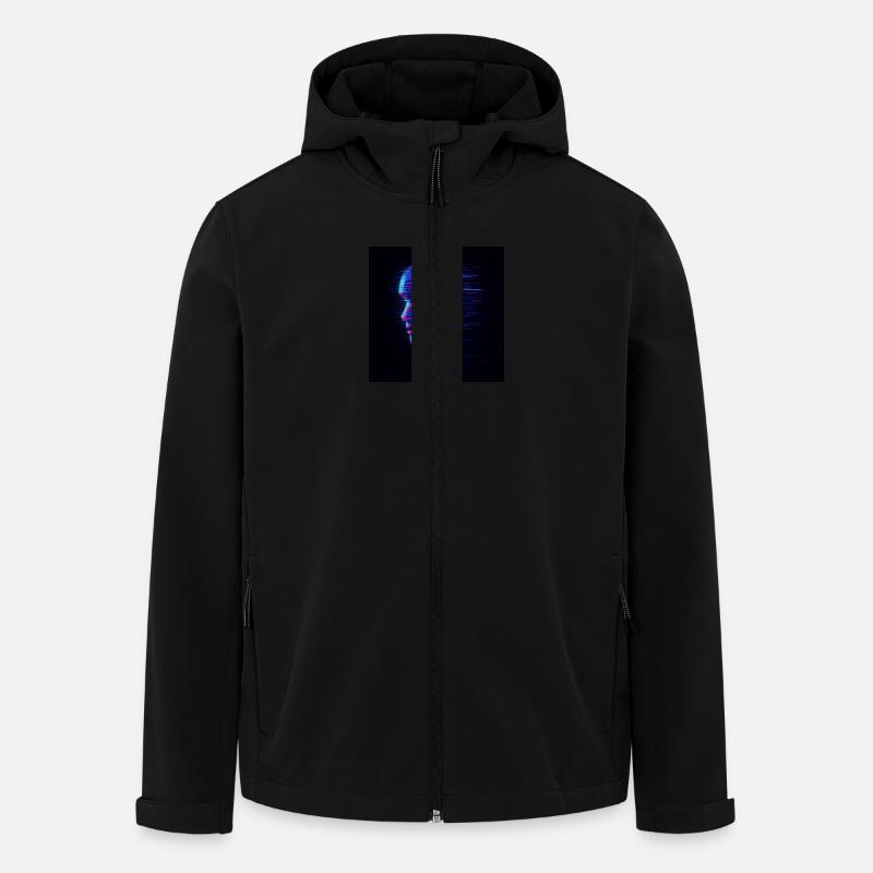 Futuristische AI - Recycelte Männer Softshell-Jacke von Stanley/Stella - Schwarz