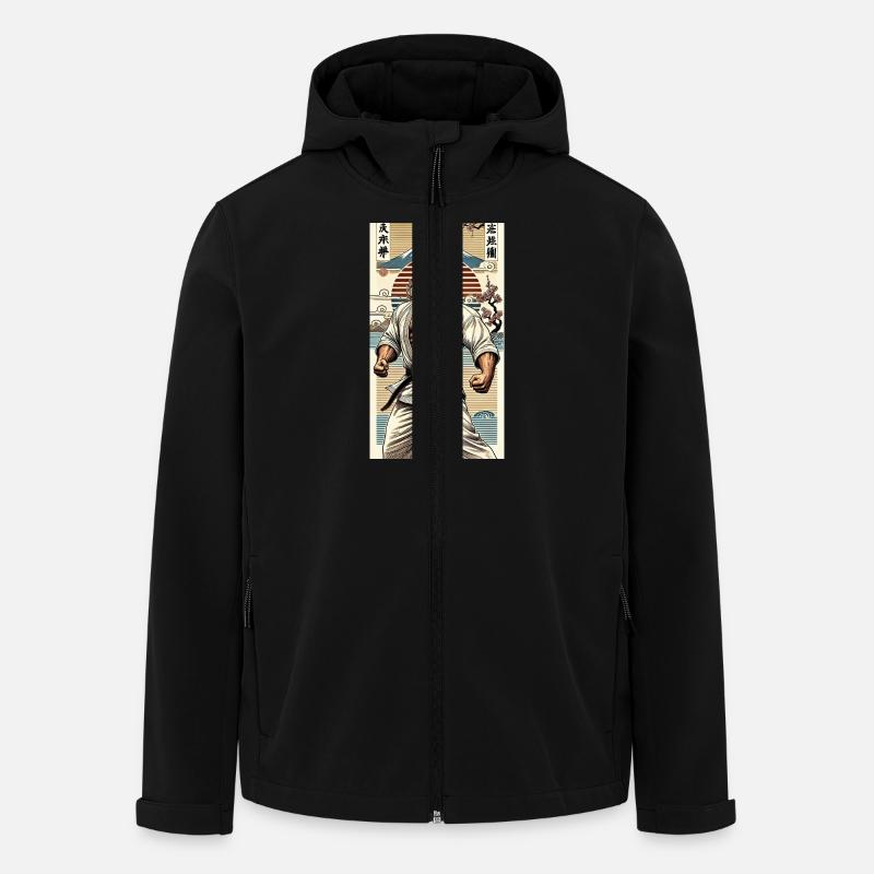 Karaté MAÎTRE - Veste softshell homme en polyester recyclé Stanley/Stella - noir
