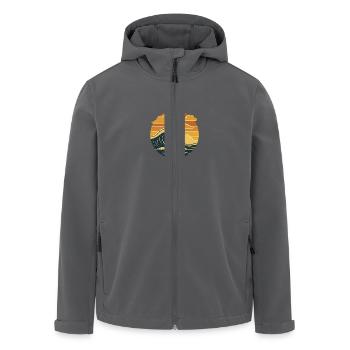 Into the Pines – 70s Forest Escape - Recycelte Männer Softshell-Jacke von Stanley/Stella - Schwarz - Vorne - AI Model Male 185 light (185cm)