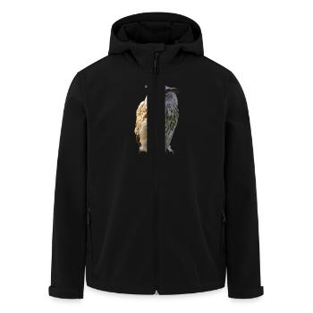 Eule - Recycelte Männer Softshell-Jacke von Stanley/Stella - Schwarz - Vorne - AI Model Male 185 light (185cm)