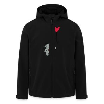 liebes monster mit ballon - Recycelte Männer Softshell-Jacke von Stanley/Stella - Schwarz - Vorne - AI Model Male 185 light (185cm)