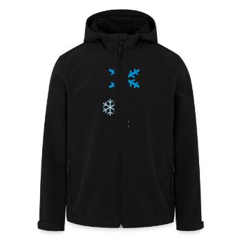snowflakes - Recycelte Männer Softshell-Jacke von Stanley/Stella - Schwarz - Vorne - AI Model Male 185 light (185cm)