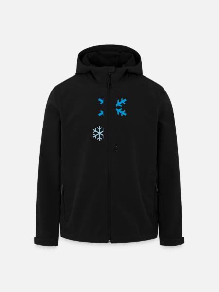 SNOWFLAKES - Men’s Recycled Softshell Jacket by Stanley/Stella - black