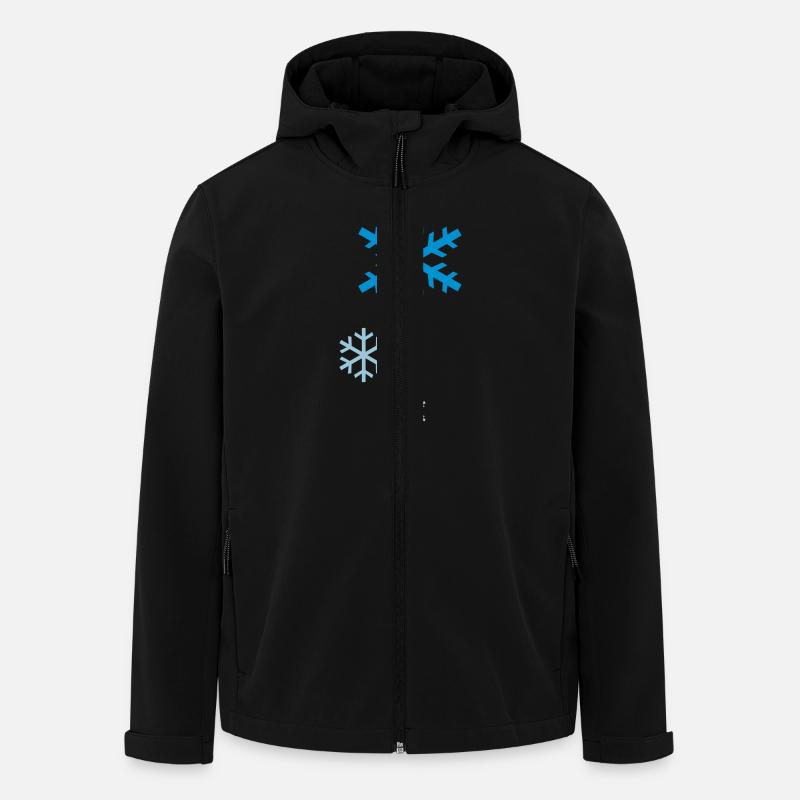 SNOWFLAKES - Men’s Recycled Softshell Jacket by Stanley/Stella - black