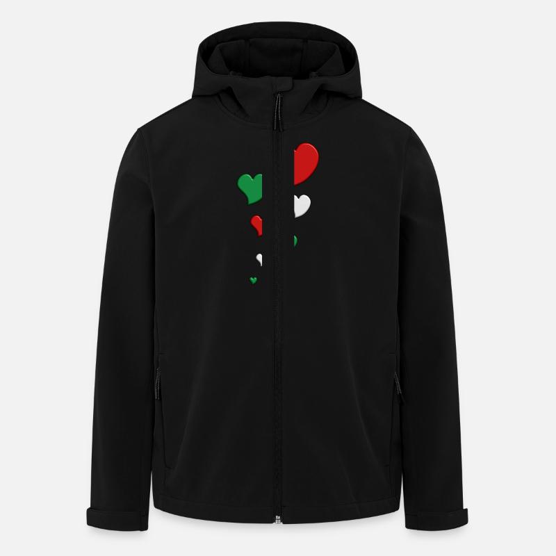 Baskische Herzen - Recycelte Männer Softshell-Jacke von Stanley/Stella - Schwarz