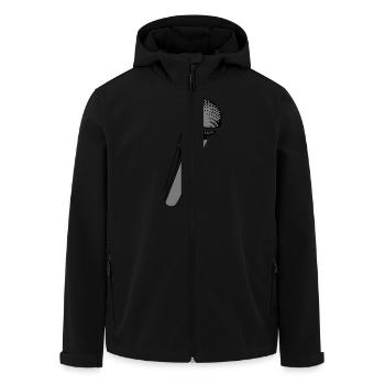 dessin micro - Veste softshell homme en polyester recyclé Stanley/Stella - noir - Devant - AI Model Male 185 light (185cm)