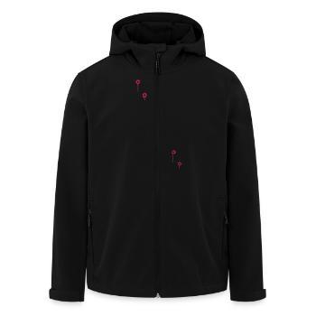 Einschussloecher - Recycelte Männer Softshell-Jacke von Stanley/Stella - Schwarz - Vorne - AI Model Male 185 light (185cm)