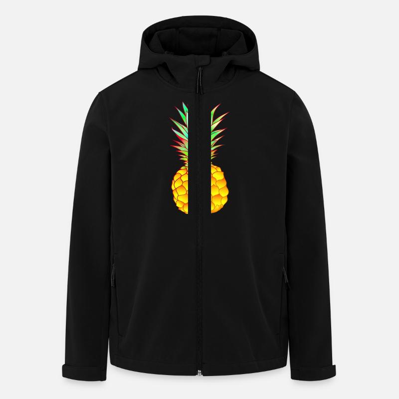 tropische Ananas farbenfroh - Recycelte Männer Softshell-Jacke von Stanley/Stella - Schwarz