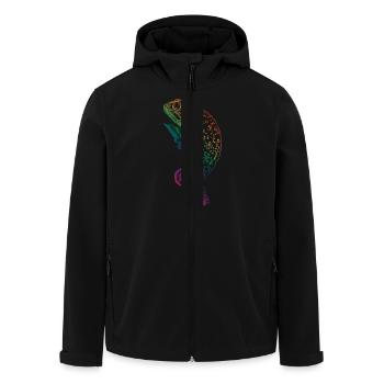 Chameleon Lizard Graphic Reptile Chameleon Lover - Veste softshell homme en polyester recyclé Stanley/Stella - noir - Devant - AI Model Male 185 light (185cm)