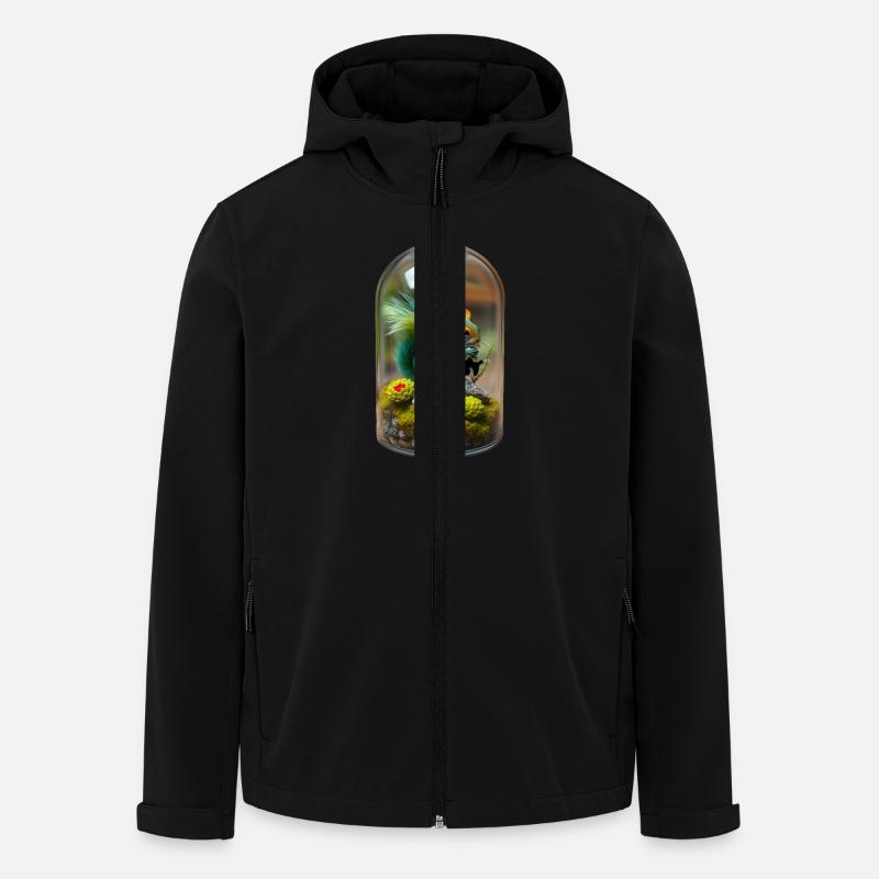 Eichhörnchen im Glas - Recycelte Männer Softshell-Jacke von Stanley/Stella - Schwarz