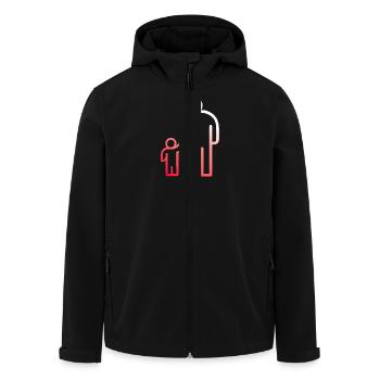 papa père papou humour blague cadeau g - Veste softshell homme en polyester recyclé Stanley/Stella - noir - Devant - AI Model Male 185 light (185cm)
