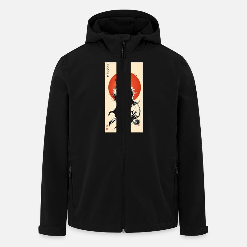 Night Wolf - Recycelte Männer Softshell-Jacke von Stanley/Stella - Schwarz