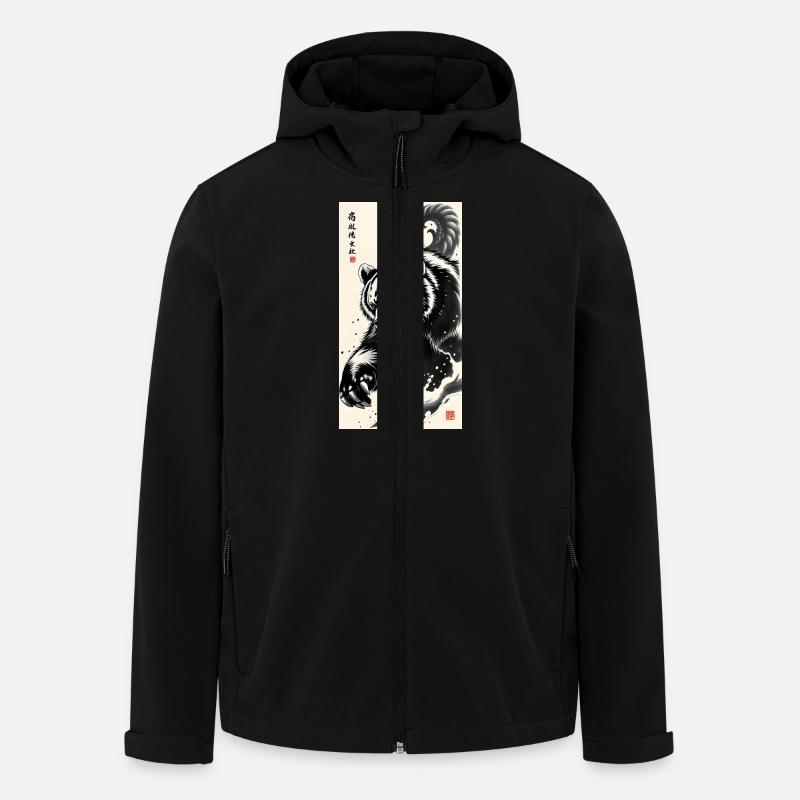 Bear Attack - Recycelte Männer Softshell-Jacke von Stanley/Stella - Schwarz