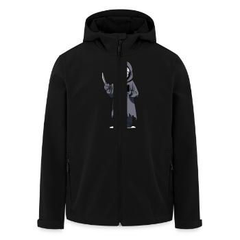 Lustiges Ghostface Halloween-Party-Kostüm - Recycelte Männer Softshell-Jacke von Stanley/Stella - Schwarz - Vorne - AI Model Male 185 light (185cm)