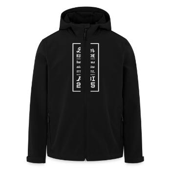Abschluss - Recycelte Männer Softshell-Jacke von Stanley/Stella - Schwarz - Vorne - AI Model Male 185 light (185cm)