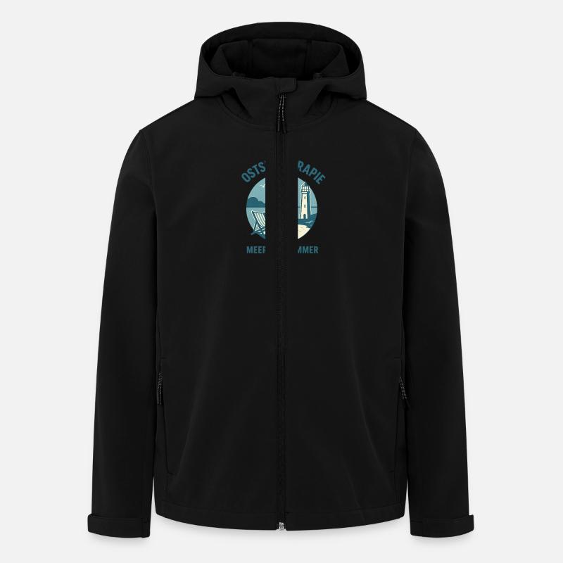 Ostseetherapie - Meer hilft immer - Recycelte Männer Softshell-Jacke von Stanley/Stella - Schwarz