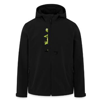 Yoga Gecko - Recycelte Männer Softshell-Jacke von Stanley/Stella - Schwarz - Vorne - AI Model Male 185 light (185cm)