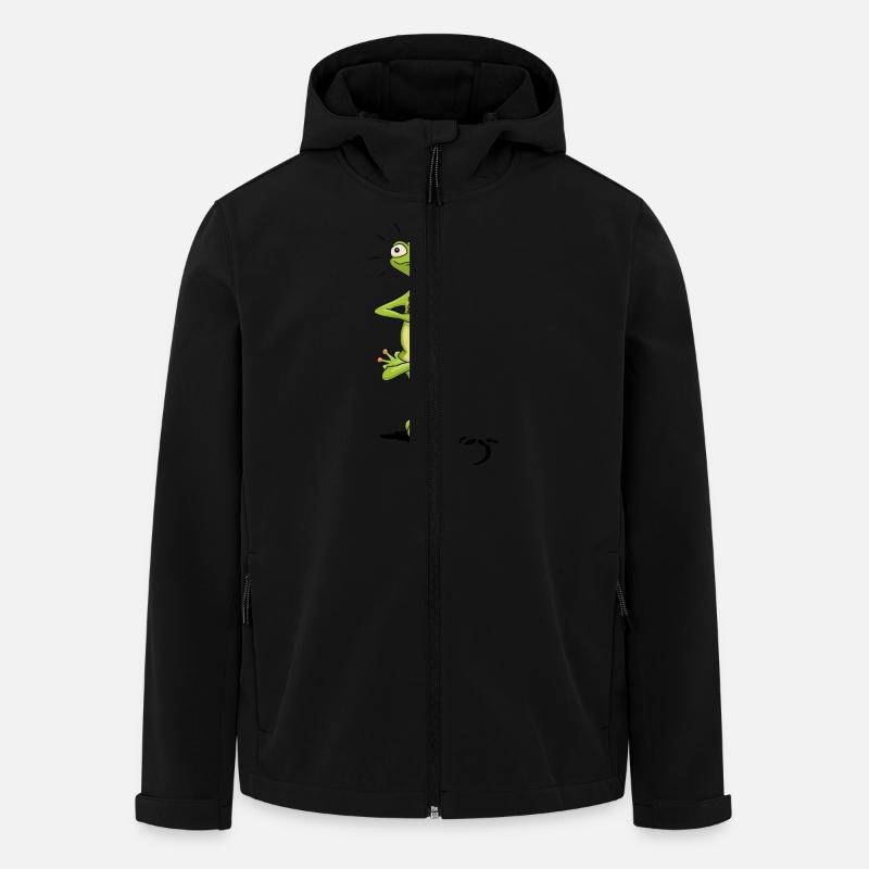 Yoga Gecko - Recycelte Männer Softshell-Jacke von Stanley/Stella - Schwarz