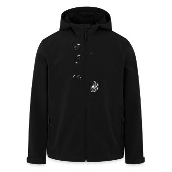 Pusteblume Summer Meadow Wind flying dreamy - Men’s Recycled Softshell Jacket by Stanley/Stella - black - Front - AI Model Male 185 light (185cm)