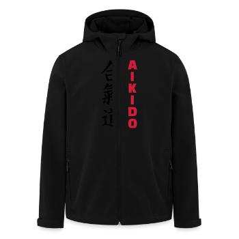 Aikido - Recycelte Männer Softshell-Jacke von Stanley/Stella - Schwarz - Vorne - AI Model Male 185 light (185cm)