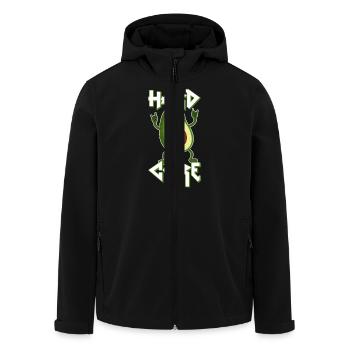 Avocado - Hard Core - Metal - Rock - Lustig -Humor - Men’s Recycled Softshell Jacket by Stanley/Stella - black - Front - AI Model Male 185 light (185cm)