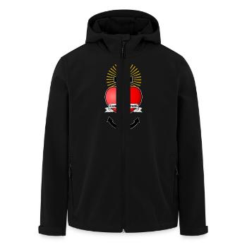 Glaube Liebe Hoffnung, Herz Anker Kreuz Seemann - Recycelte Männer Softshell-Jacke von Stanley/Stella - Schwarz - Vorne - AI Model Male 185 light (185cm)