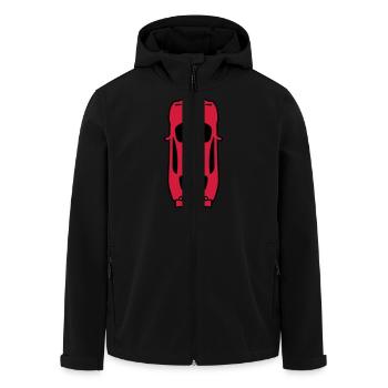 sportauto auto raser schnell fahren rennauto flitz - Recycelte Männer Softshell-Jacke von Stanley/Stella - Schwarz - Vorne - AI Model Male 185 light (185cm)