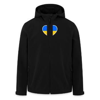 Ukraine - Recycelte Männer Softshell-Jacke von Stanley/Stella - Schwarz - Vorne - AI Model Male 185 light (185cm)