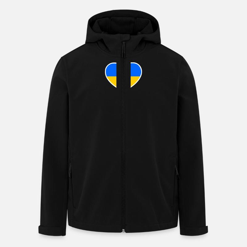 Ukraine - Veste softshell homme en polyester recyclé Stanley/Stella - noir