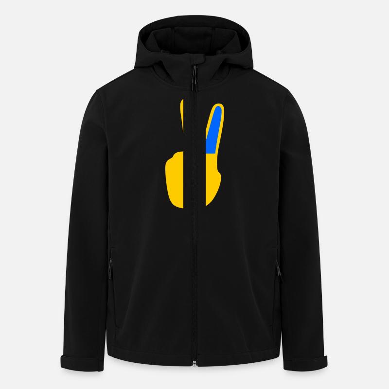 Ukraine - Recycelte Männer Softshell-Jacke von Stanley/Stella - Schwarz