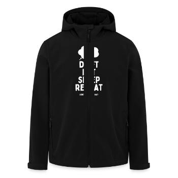 Drift Eat Sleep Repeat - Men’s Recycled Softshell Jacket by Stanley/Stella - black - Front - AI Model Male 185 light (185cm)