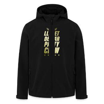 Lloret De Mar Party Crew Gold - Recycelte Männer Softshell-Jacke von Stanley/Stella - Schwarz - Vorne - AI Model Male 185 light (185cm)