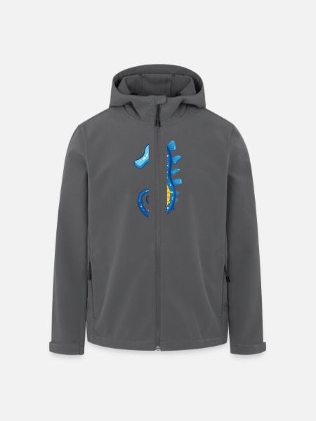 blaues Seepferdchen - Recycelte Männer Softshell-Jacke von Stanley/Stella - Schwarz