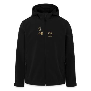 corse - Recycelte Männer Softshell-Jacke von Stanley/Stella - Schwarz - Vorne - AI Model Male 185 light (185cm)