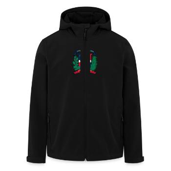 Armoiries nationales de la République dominicaine - Veste softshell homme en polyester recyclé Stanley/Stella - noir - Devant - AI Model Male 185 light (185cm)