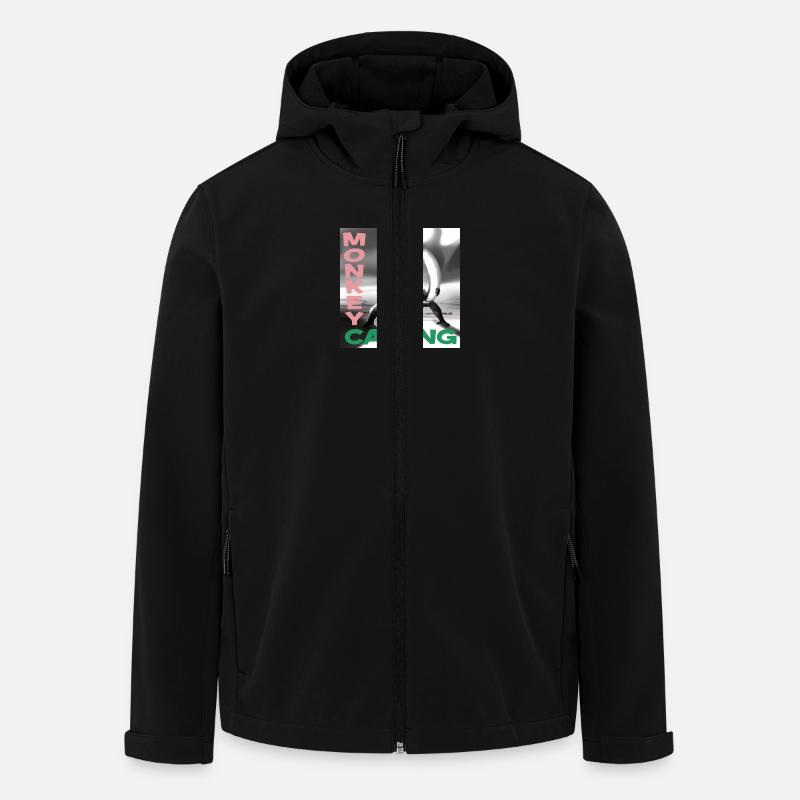 Monkey Calling - Recycelte Männer Softshell-Jacke von Stanley/Stella - Schwarz