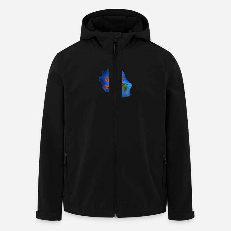 Carte Réunion Mon Péï - Veste softshell homme en polyester recyclé Stanley/Stella - noir