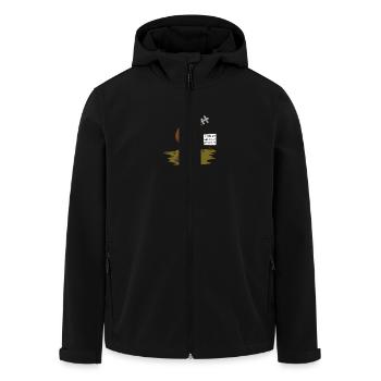 Gaz à effet de cerf - Veste softshell homme en polyester recyclé Stanley/Stella - noir - Devant - AI Model Male 185 light (185cm)