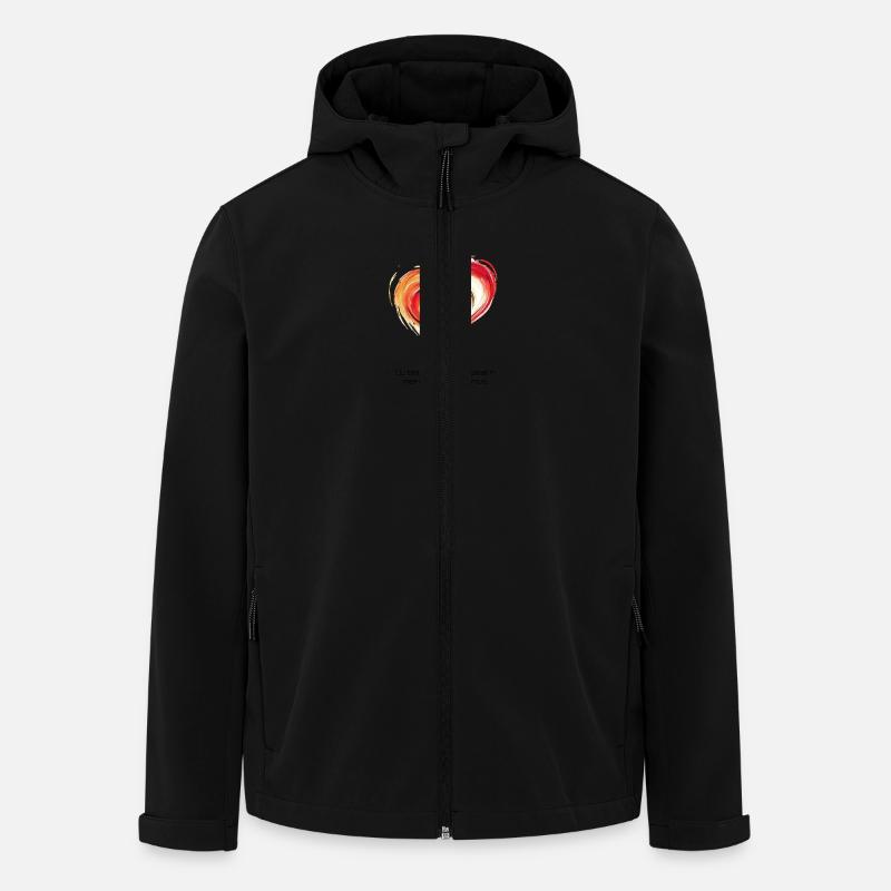 Herzen im Gleichklang. - Recycelte Männer Softshell-Jacke von Stanley/Stella - Schwarz