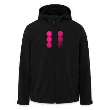 Little finger - Men’s Recycled Softshell Jacket by Stanley/Stella - black - Front - AI Model Male 185 light (185cm)